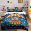Colorful owl under umbrella. Bedding sets Duvet cover sets Duvet covers Pillowcases(1*Duvet Cover 2*Pillowcases without duvet insert)