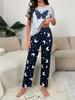 Homewear Suit, Butterfly Printing Short-sleeved Trousers, Comfortable and Universal In All Seasons