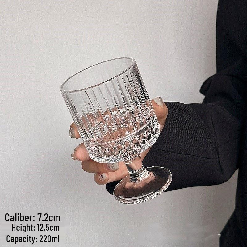 

JingJingRS Sunflower Embossed Stemmed Glass