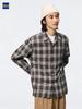 Uniqlo Gu Texture Open Collar Check Shirt