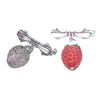 Simple Strawberry Pendant Brooch Lapel Pins Cute Dress Jackets Backpacks Badge Jewelry Fashion Clothing Pin Gifts