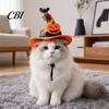 Elastic Strap Pet Hat Halloween Dog Hat, Adjustable Cat Witch Pumpkin Bat Cobweb Medium-sized for Small Medium Dogs Cats Holiday Costume Photo