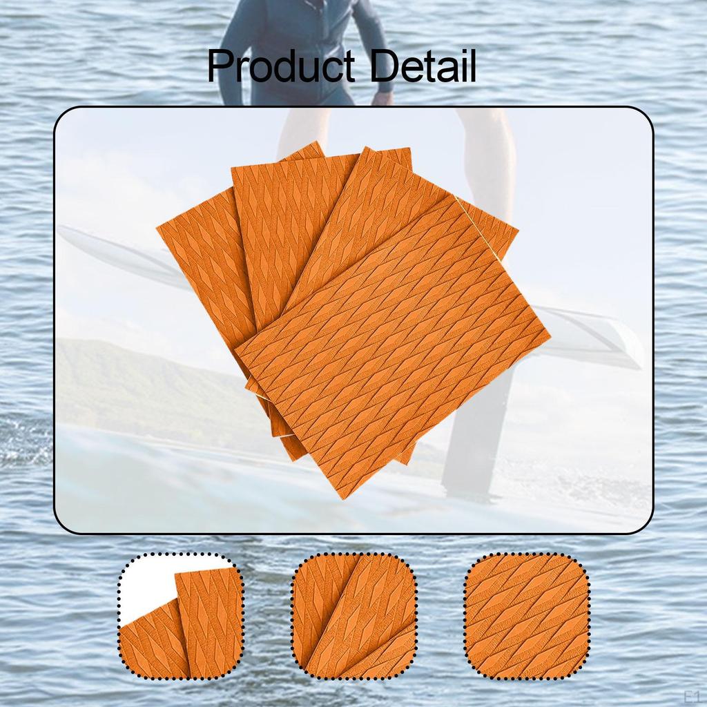 4 stk Surfebrett Traction Pad dekk Gripepute, Sklisikkert Båtdekkark for Longboard,