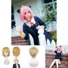 Impresionante Cosplay de Anime Spy×family Cabello Anya Yor Forger Loid Peluca Negra Rosa Fiesta