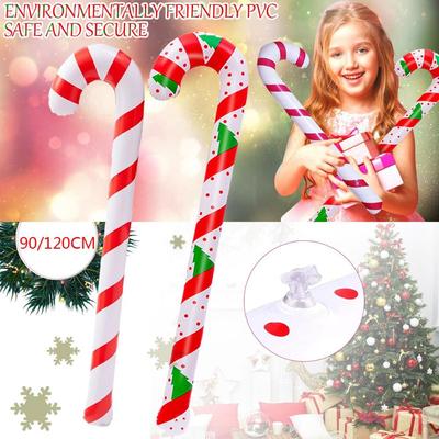 Ballons de Fête à Domicile Jouets Gonflables Canne à Sucre de Noël Bâton de Père Noël Béquille Ballons