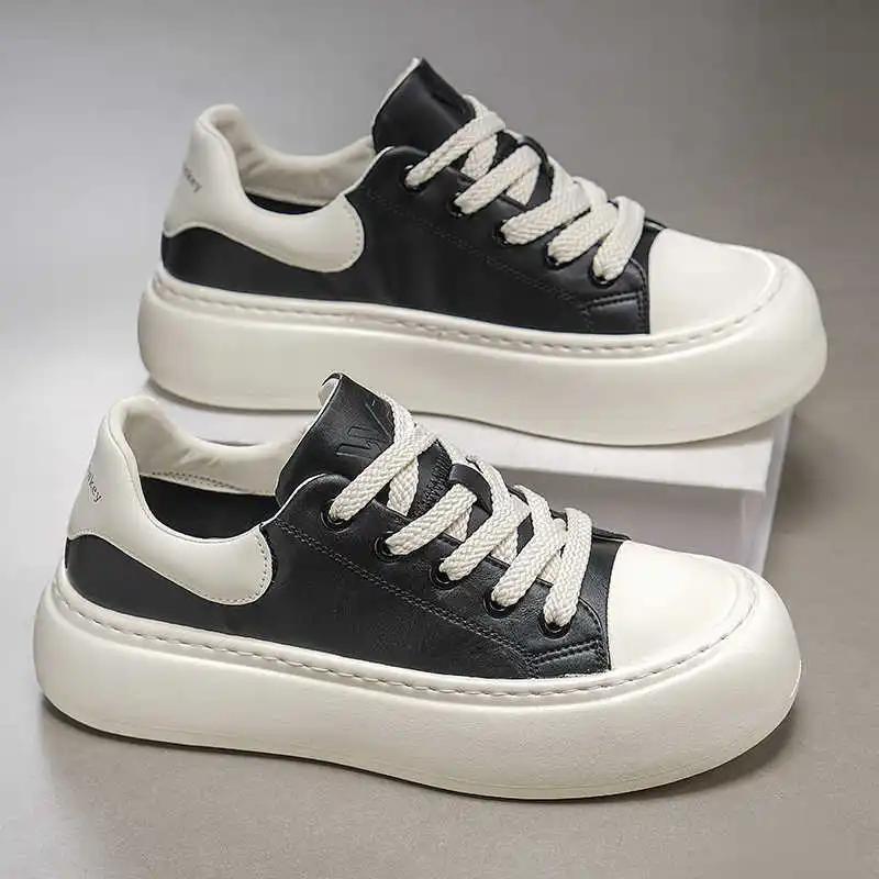 Fashion Outdoor Thick Heel Brown Men's Shoes Casual Luxury Design Sneakers Trainers For Man Sport Sports-leisure Outings Teniis