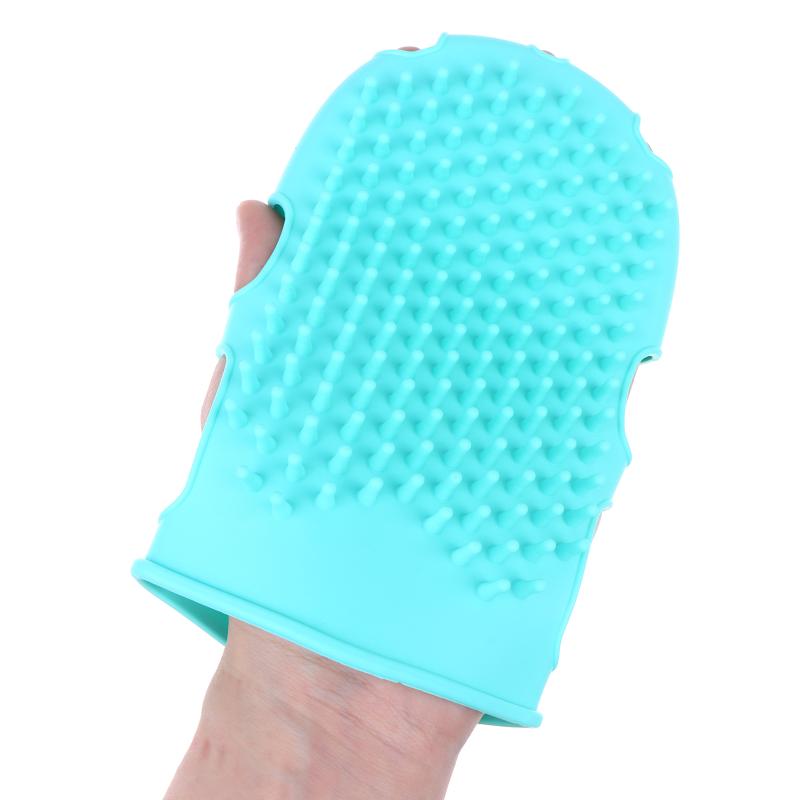 Hoge Schuimende Siliconen Badmassagehandschoenen Antislip Exfoliërende Lichaamsscrubber voor Douche Spa Huid Peeling in Huis