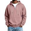 Men's Color Half-Zip Hooded Sweatshirt Casual Winter Pullover