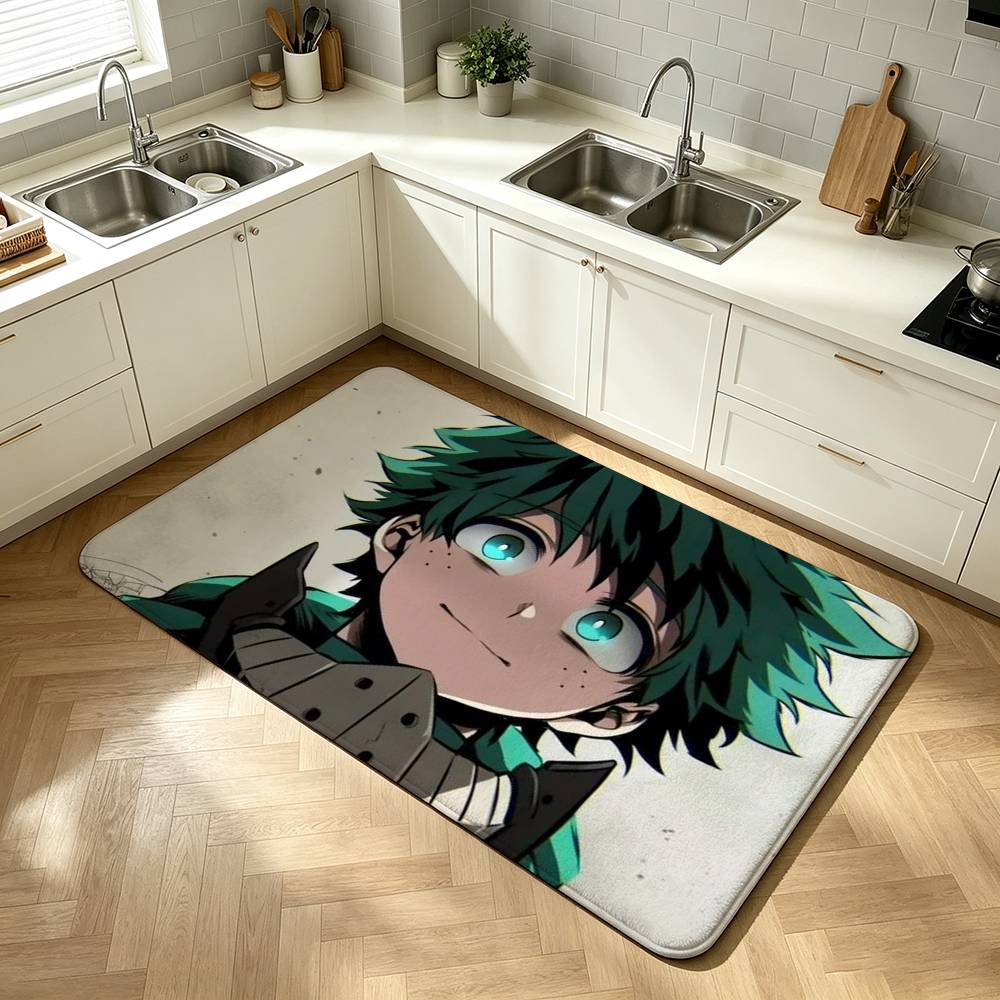 My Hero Academia-a Izuku Midoriya Shower Room Absorbent Small Floor Mat Soft Comfortable Decorative Foot Mat