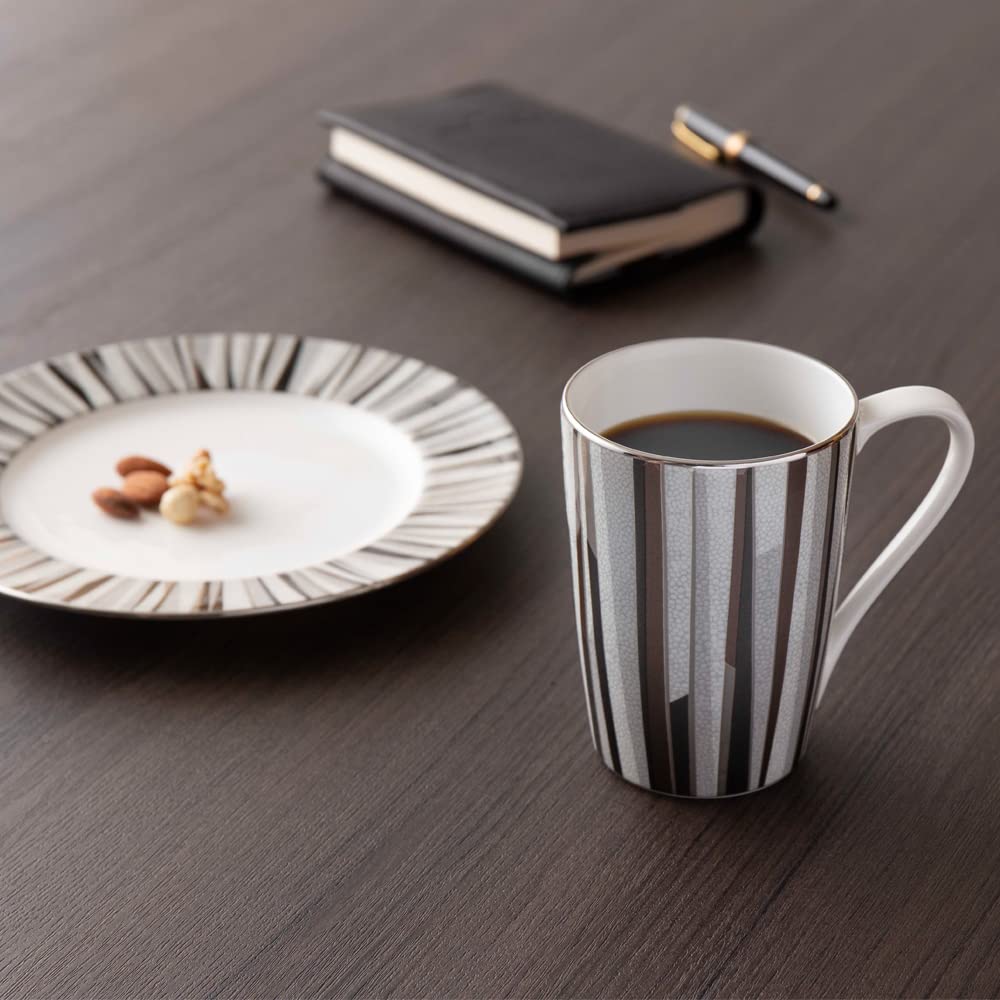 NARUMI Shagreen Mug, 380cc, Black, Modern and Simple Design, Father's Day Gift, Gift Boxed, 50994-2731