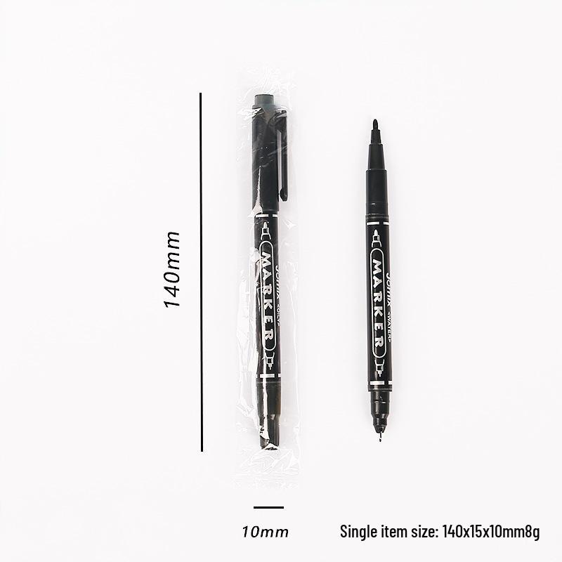 Double-Ended Black Outline Pen: Waterproof, Quick-Drying, for Art & Painting