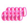 Pack of 10 LED Silicone Bracelets Flashing Light Up Wristband Accessory Adjustable Size Wrist Bands Jewelry for Party