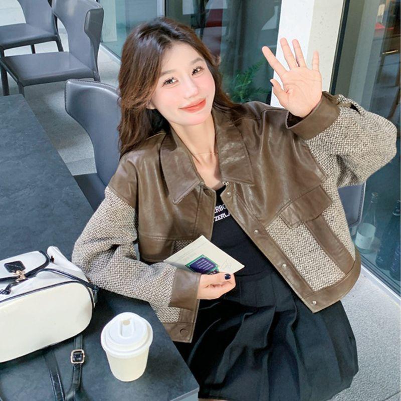 2025 Myllard Women's Versatile Leather Jacket - Stylish Loose Fit for Autumn and Spring