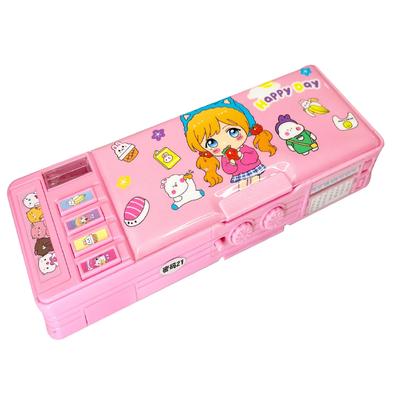 Penál Lilybeauty pro dívky ze základní školy a penál na heslo s tužkou Roztomilé papírnictví pro chlapce, Oboustranné otevírání, Multifunkční,