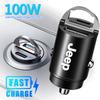 100W QC3.0 PD Mini Car Charger Fast Charging Car USB Type C Charger For Jeep Renegade Wrangler JL Liberty Rubicon XJ Trail Hawk AJZ1