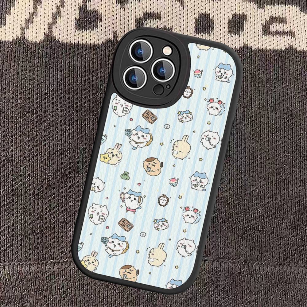 C-Chii-kawa Phone Case Hard Leather For iPhone 16 15 14 13 12 Mini 11 14 Pro Max Xs X Xr 7 8 Plus Fundas