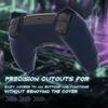 PlayVital PS5 Controller Silicone Mecha Rhino Shockproof Protective Easy Includes Thumb Grips and Compatible with Charging Midnight Blue and Purple