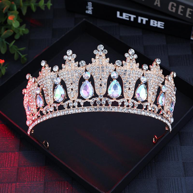 

Новая Высококлассная Атмосферная Корона Роскошные Аксессуары для Волос Королевы Свадебная Корона Свадебный Головной Убор Черновая Корона