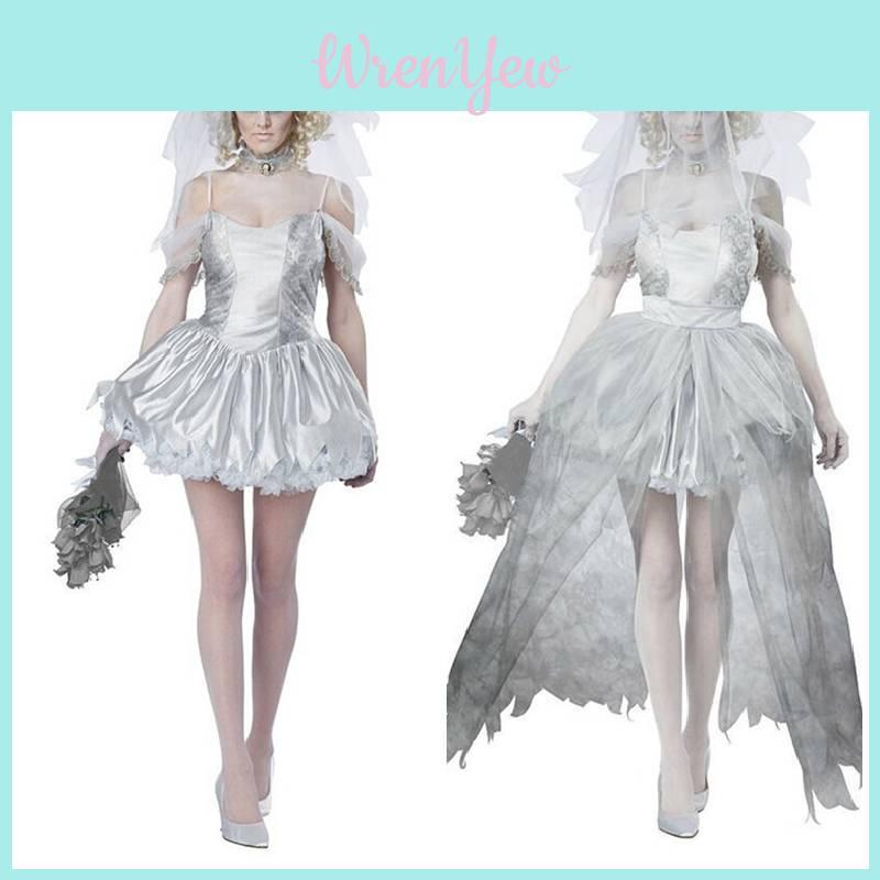Stunning Ghost Bride Dress For Halloween And Cosplay Costume Events