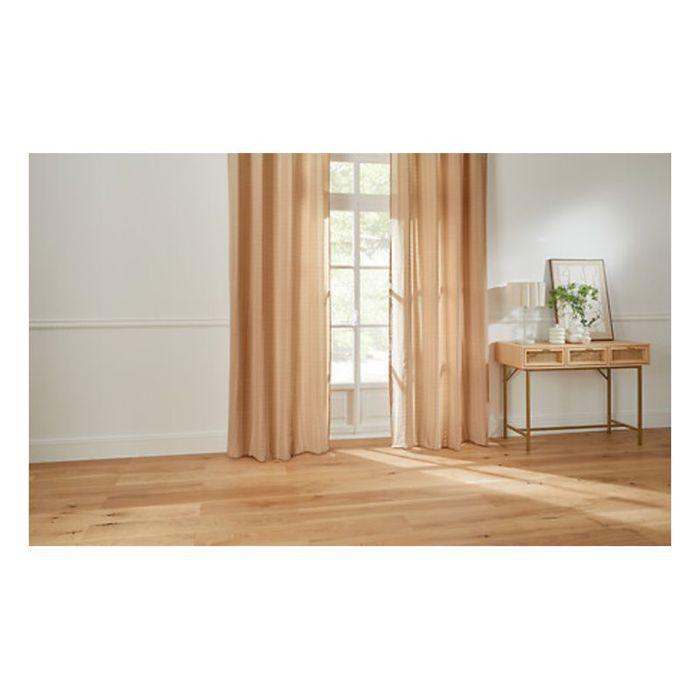 Voilage "Noa" motif rayures plissées tamisant 140 x 240 cm Atmosphera - Beige