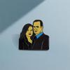 Michael and Holly TV Drama Couple Brooch - American Series Inspired Badge