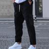 Men's Corduroy Trousers Solid Color Sweatpants Loose Straight Multi-pocket Men's Thin Casual Pants Autumn and Winter