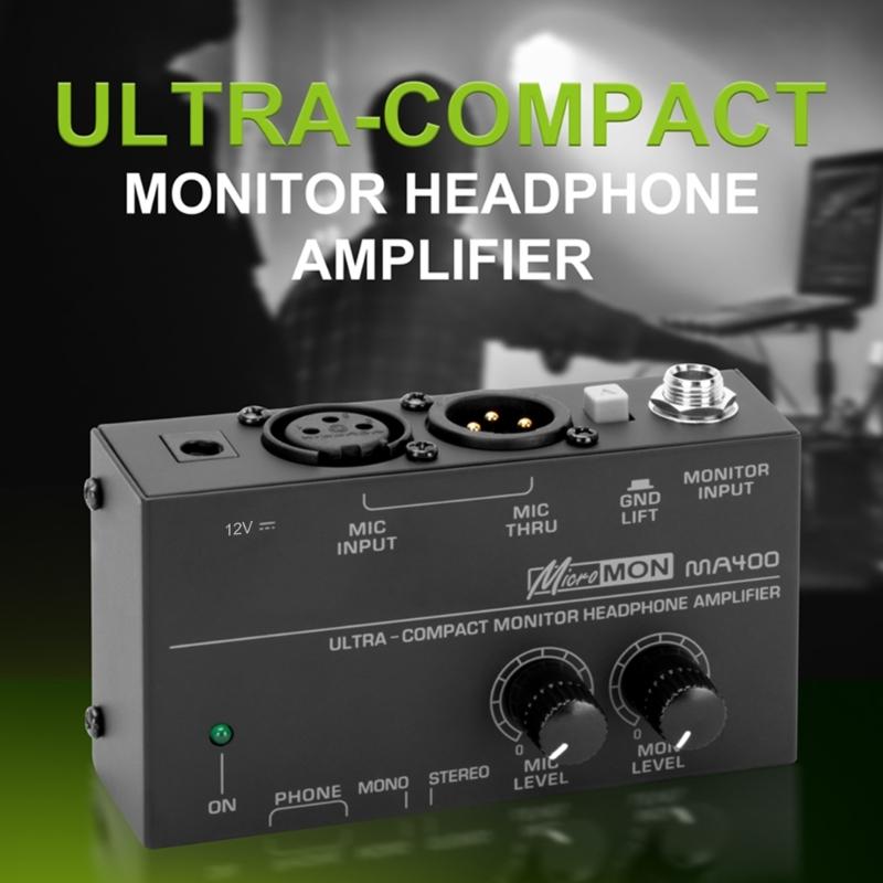Headphone Amplifier Mixer with Highly Power Headphone Output Perfect for Performers On Stage Low Noise Sound Amplifier