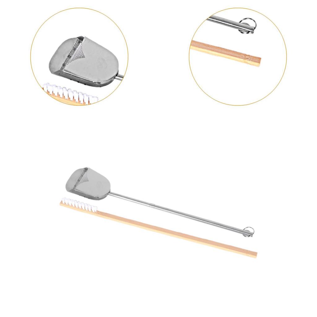 Bird Cage Tools Stainless Steel Remover and Brush Set Efficient Cleaner for Parrot Bird Cage
