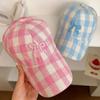 Sunscreen Adjustable Outdoor Casual Hat Peaked Snapback Girl Kpop KFashion Style Korean Sweet Women For Cap Baseball Plaid Bowknot Hats