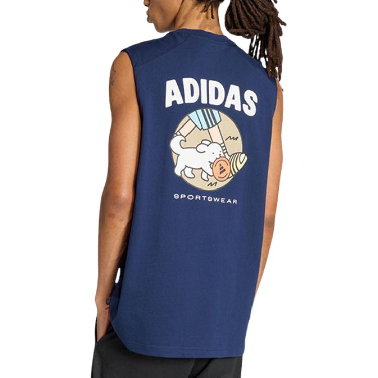 Adidas Sports Casual Crew Neck Pullover Vest Men vest KE6169