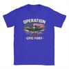 Operation Epic Fury Amerikanische Flagge Grafik Patriotische Düsenjäger T-Shirts für Unisex Mode T-Shirts Rundhals Kurzarm Tops