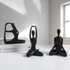 3Pcs Yoga Women Statue Yoga Figures Abstract YogaGirl Figurine Resin Yoga Pose Figurine Statue Decorative  Figurine Sculpture