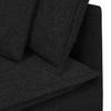Modular Sofa with Ottoman Cushions Fabric Black