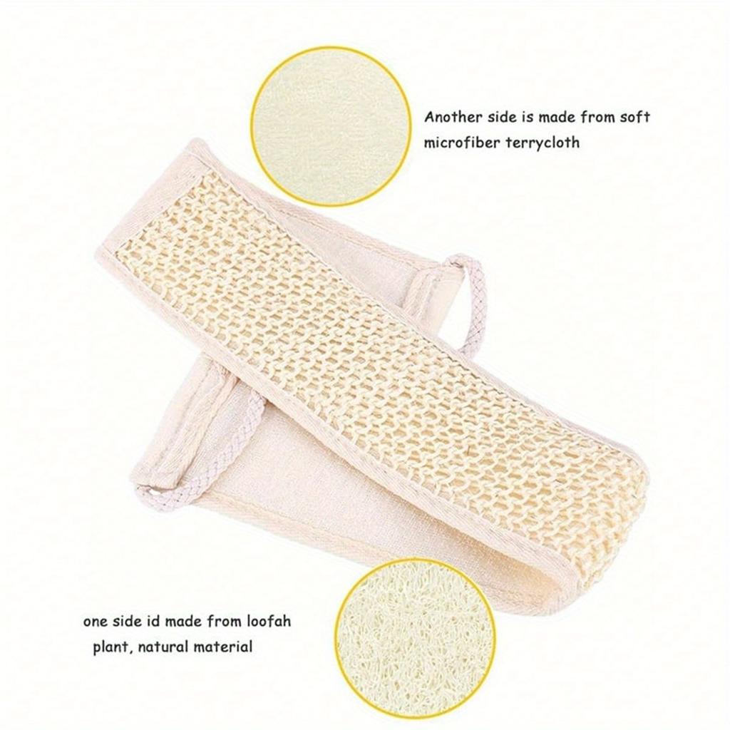 1pc Exfoliating Bath Towel Luffa Sponge Towel For Body Scrub & Back Scrubber, Body Scrub With Luffa And Exfoliating Cream For Shower
