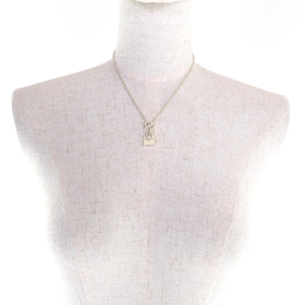 Excellent HERMES Necklace Amulet Birkin Silver 925 Women Used