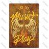 Poster in Metallo Vintage Musica Rock Piatti Decorativi da Parete Adesivi Placca Regali Chitarra per Decorazione Arte Murale Camera da Letto Segni in Metallo