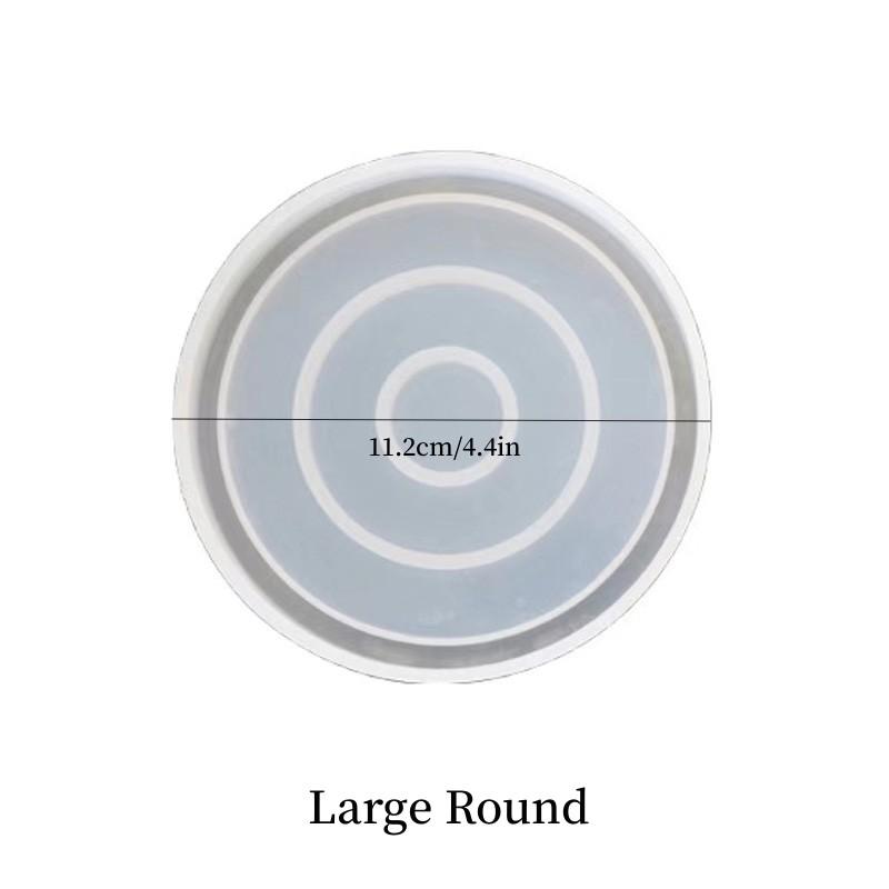 DIY Kristall Epoxidharz Untersetzer Form Kristall Quadratisch Rund Herz Sechseck Silikon Tablettform Heimdekoration Tassenmatte Padform