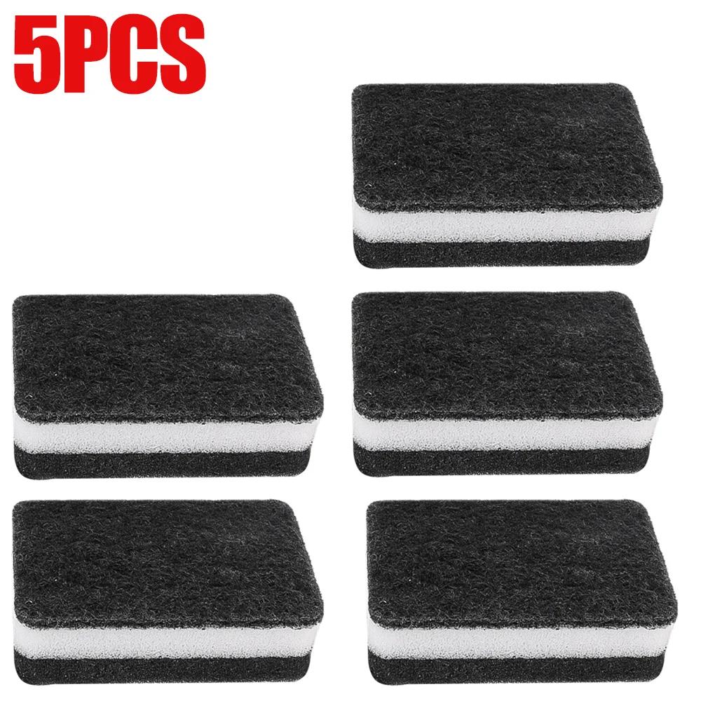 50/5PCS Thickened Sponge Black Clip White Double-sided Household Kitchen Restaurant Cleaning Dishwashing Cloth Rag Pot Brush