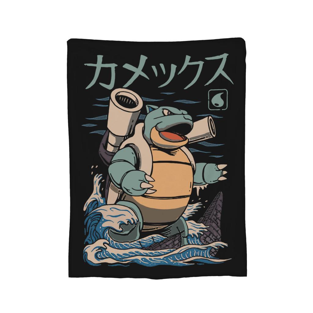 Pokemoned Lucario Type Fighting Steel Poster Blankets Fuzzy Vintage Soft Throw Blankets for Home Decoration,