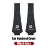 Leather Car Headrest Anti Dirty Protective Cover For VW Tiguan CC Jetta Polo Golf Passat Scirocco T-ROC TouaregNO4