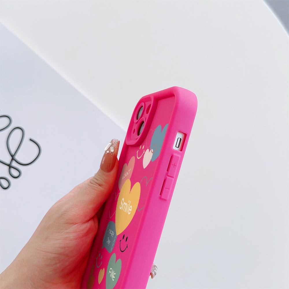 Lucky Smile Pattern Soft TPU Phone Case for iPhone 17 Air 16 15 14 Pro Max Plus 13 12 Mini 8 7 X Xs Back Cover