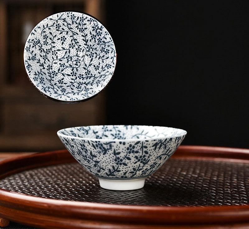 Blau und Weiß Porzellan Teetasse Handgefertigt Drache Phönix Fisch Pavillon Chinesische Kungfu Teetasse Zeremonie Teegeschirr Meistertassen