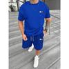 Arrival Summer Tracksuit for Men Solid Color Paris Short Sleeve T Shirt Shorts 2 Piece Set Oversize Casual Suit Male Clothes