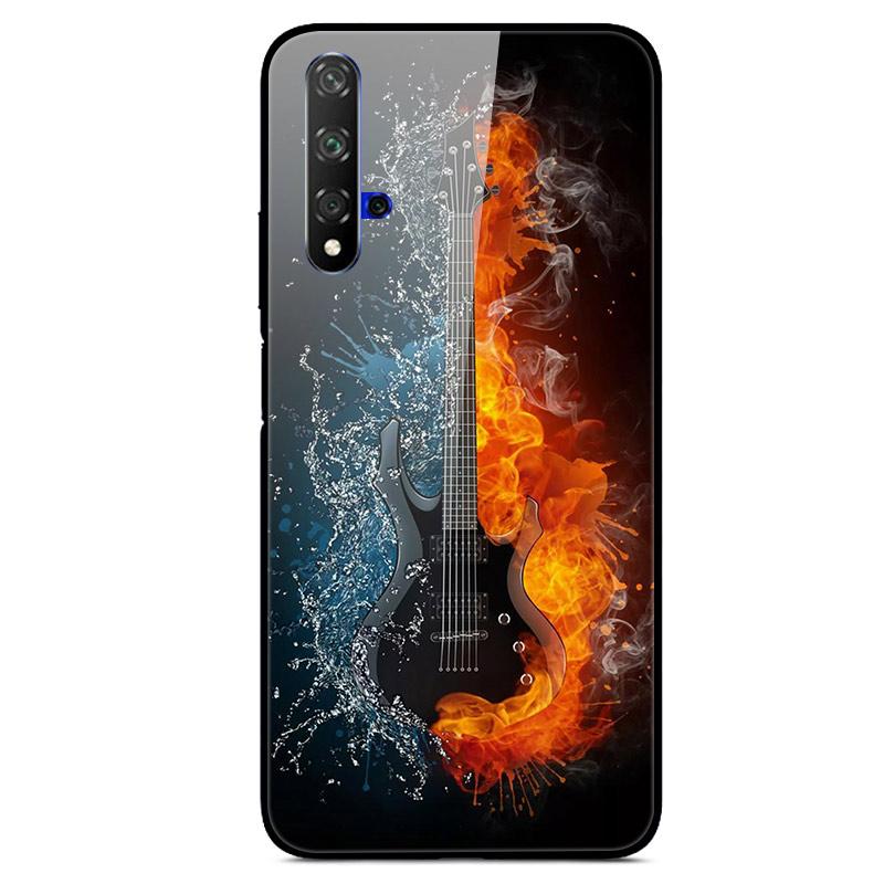 For Huawei Nova 5T Case Tempered Glass Cover 3D Cat Printing Case For Huawei Nova 5T 2019 5 T Phone Case For Huawei Nova5T Cover