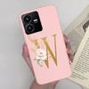 Flower Letters Case For Vivo Y22 2022 Y22S Matte Silicon Soft TPU Back Phone Cover For VivoY22 Y 22 22S Case Funda Bumper Shell