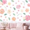 Watercolor Floral Wall Decals, Self-Adhesive Peel and Stick Wall Stickers for Girls Bedroom, Living Room, Window and Furniture Decor