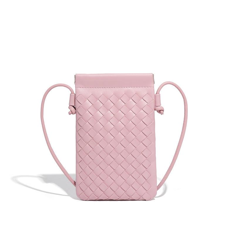 Borsa a Spalla Retro per Cellulare Intrecciata a Mano Moda Stile Casual Pochette da Donna