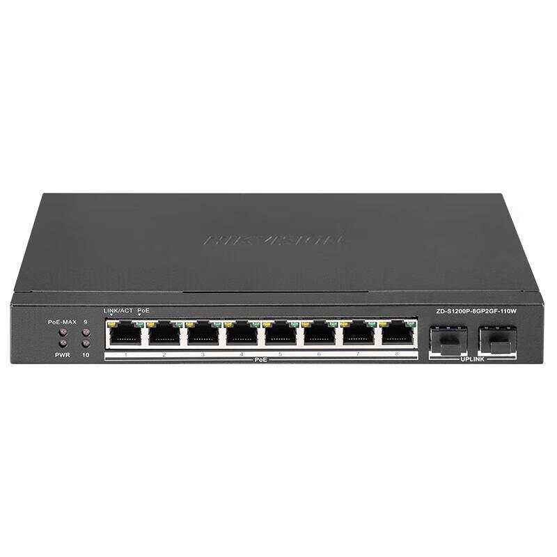 

Hikvision ZD-S1200P-8GP2GF-110W 10-Port Gigabit PoE Switch
