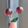 Exquisite Cherry Brooch Cute Fruit Enamel Pin For Men Women Creative Simple Fruits Corsage Brooch Jewelry Accessories Gifts
