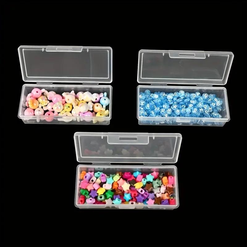 12Pcs Transparent Portable Storage Box, Multifunctional Handicraft Storage Box
